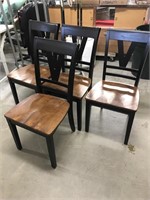 Four modern dining chairs