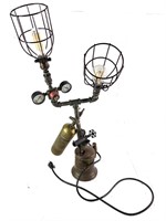 Steam Punk Lamp w/ Edison Light Bulbs