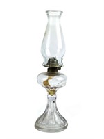 Vintage Glass Oil/Hurricane Lamp