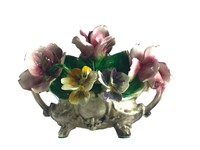 Vintage Capodimonte Porcelain Flower Arrangement