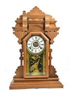 Antique/Vintage Regulator Style Mantel Clock w/Key