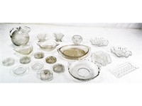 Lot of Pressed Glass 20 Pieces