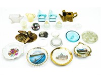 Misc Glass, Ceramic, Marble Pieces  22 Pieces