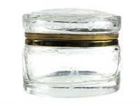 Etched Clear Glass Trinket Box
