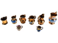 8 Pieces Copper Lusterware