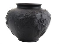 Black Satin Glass Vase