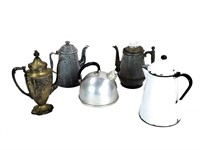 5 Vintage Tea Pots