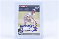 Jake Peavy Signed Baseball Card San Diego Padres