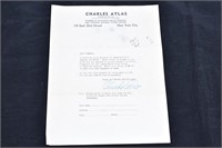 Charles Atlas Letter