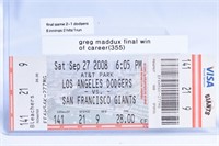 Greg Maddux Final Win of Career Ticket