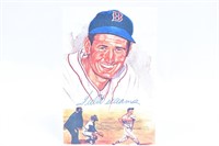 Ted Williams Autographed 5x7 2 Pose Petro Litho