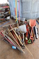 Assort. Landscaping Tools; Shovels, Rakes, Picks,