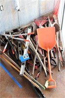 Assort. Landscaping Tools; Shovels, Rakes, Picks,