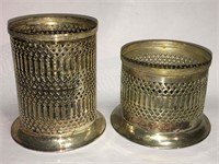 2 Silver Plate Coasters