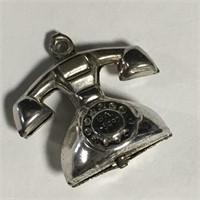 Sterling Silver Telephone Charm