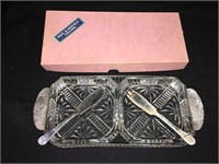 Sheffield Silver Plate Serving Tray Set In Box