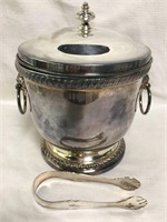 Poole Silver Co. Ice Bucket And Tongs