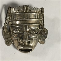 Sterling Silver Oriental Figural Broche