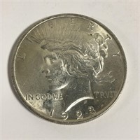 1923 Silver Peace Dollar, Brilliant, Uncirculated