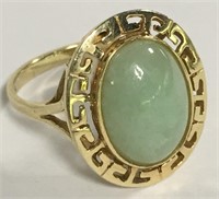 14k Gold And Jade Ring