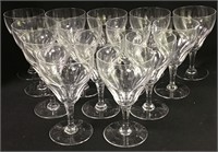 Set Of 14 Val St. Lambert Wine Glasses