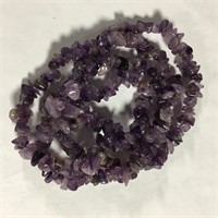 Amethyst Chip Beaded Necklace