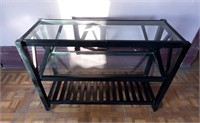 Black & Glass Entry / Sofa Table