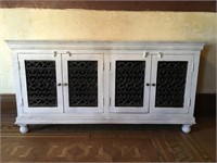 Rustic Sideboard, Cabinet w/ Wrought Iron Doors