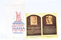 National Baseball Hall of Fame Placard 1974