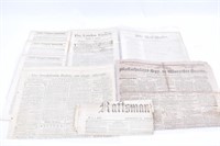 Collection of 1700's/1800's Newspapers