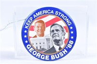 1988 George Bush Keep America Strong Reagan Pin
