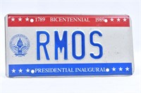 Presidential Inaugural 1989 RMOS plate