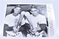 Hank Bauer and Yogi Berra AP Wire Photo 8x10