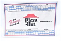 2 Atlanta Braves 1984 Schedule Pizza Hut Place Mat