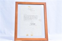 Paul Popple Signed Letter White House