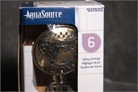 AquaSource 6 Spray Handheld Showerhead Brass Finis