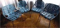 Modern Blue Life Chairs (4)