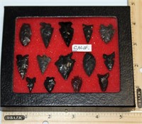 case with 14 California Native American projectile
