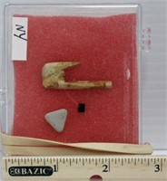 case with 3 New York Native American projectile