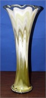 20" Art Glass hand blown glass vase, diameter of
