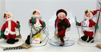 (4) Annalee figures: Skiing Santa #5242