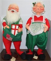 Annalee Santa and Mrs. Santa card holders,