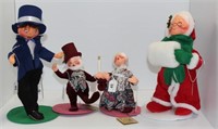 (4) Annalee figures: Mrs. Claus with White Muff