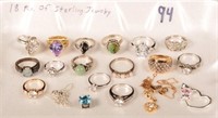 18 pcs. of Sterling Jewelry
