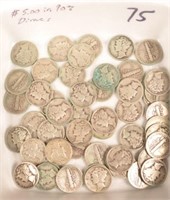 $5.00 in 90% Dimes