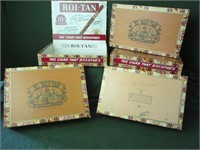 5 ROI-TAN Cigar Boxes