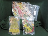Large Tray Lot of 1900s Paper  Doll Cutouts