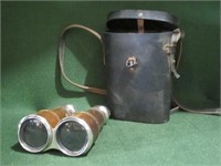 Early Military Binoculars (Leather Wrapped)