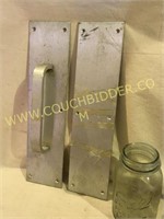 Industrial entry door handle set