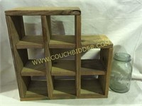 Heavy handmade wooden cubby